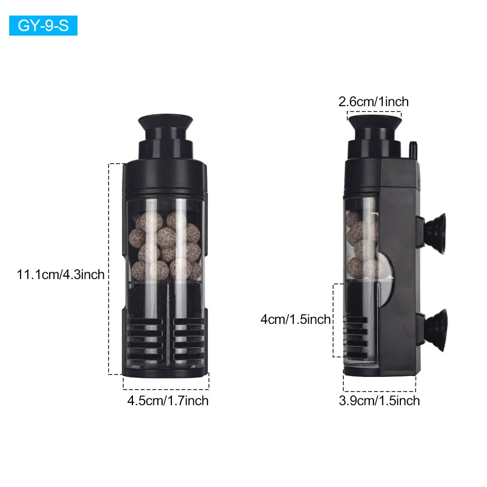 Fish Tank Air Pump Multifunctional Biochemical Sponge Filters Small Aquariums Filtration Reduces The Number of Water Changes