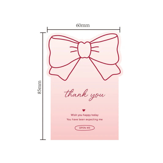 10-30pcs Pink Bowknot Thank You Stickers – Decorative Seal Labels for Gift & Baking Packages