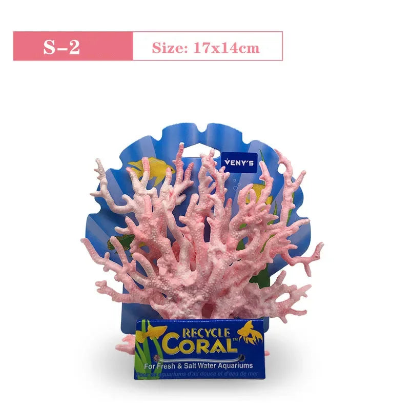 Aquarium S/L Artificial Resin Aquatic Coral Landscape Fish Tank Decoration Underwater Submarine Coral Aquarium Decoration