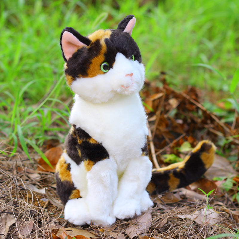 Stuffed Animals - Simulated Cat Plush Toy Children Cognitive Pet