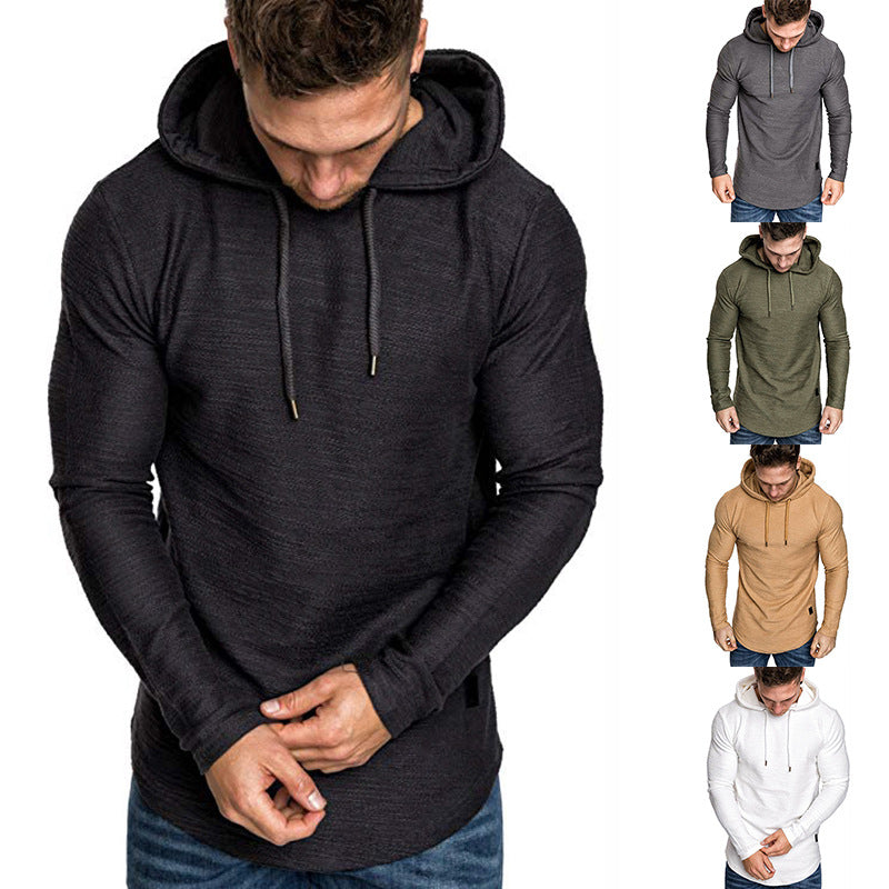 Sweat à capuche pour hommes, décontracté, manches longues, Slim, T-shirt de sport