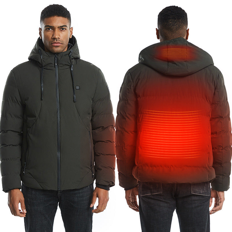 Heated Jackets - New Men Women Cotton Coat USB Smart Electric Heated Jackets