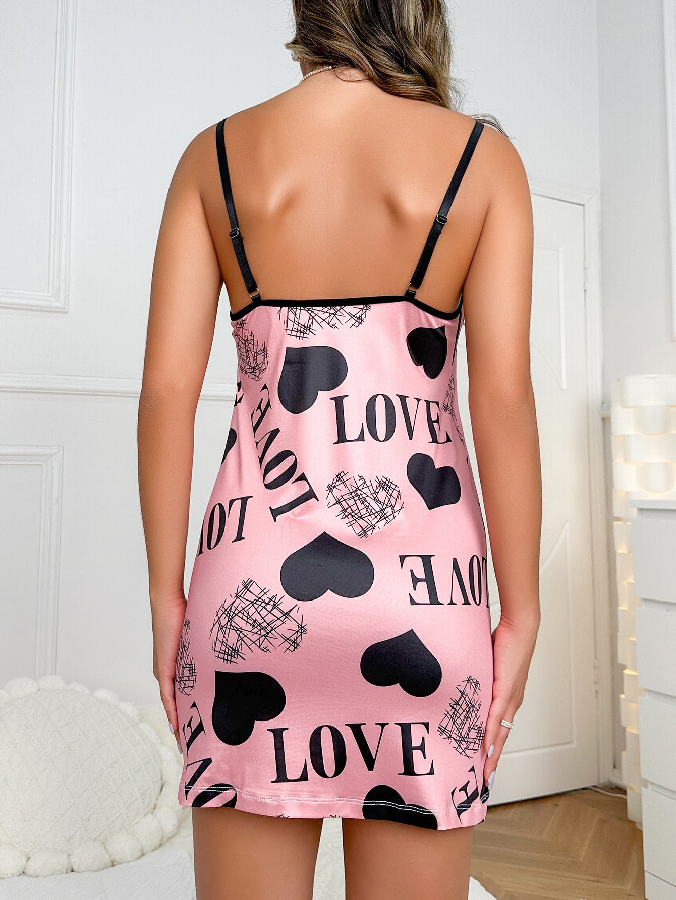 Lingerie: Printed Sexy Suspenders Nightdress for women