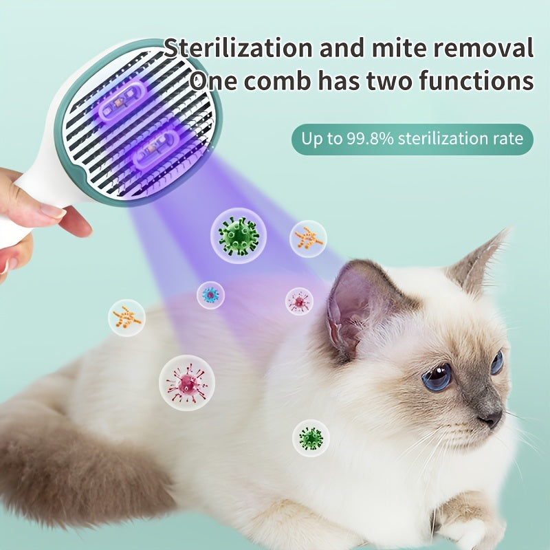 Cat Comb Dog Hair Remover Brush UVC Sterilization