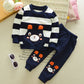 Sweat Suit - Cartoon Bear Striped Delight for Children