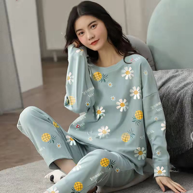 Pajamas Set: Cute Cartoon Print Sleepwear 2-Piece Lounge Sets for Women