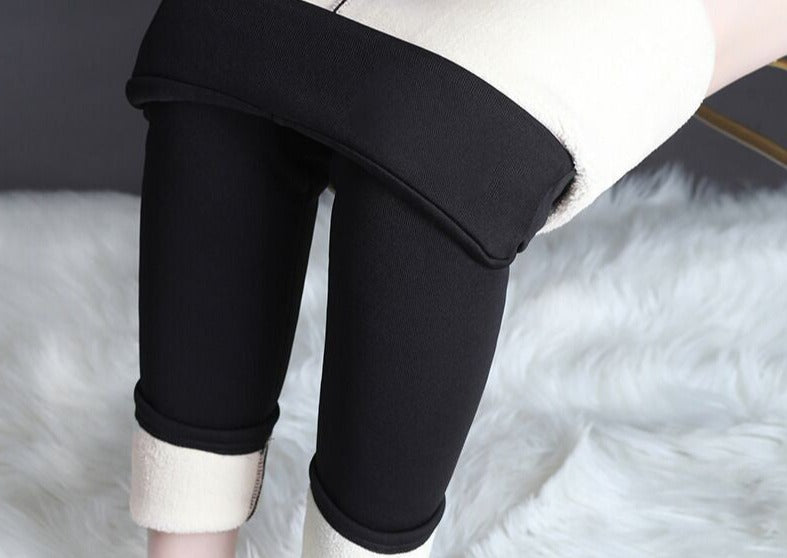 Warm Thick High Stretch Lamb Cashmere Leggins Fitness Woman Pants