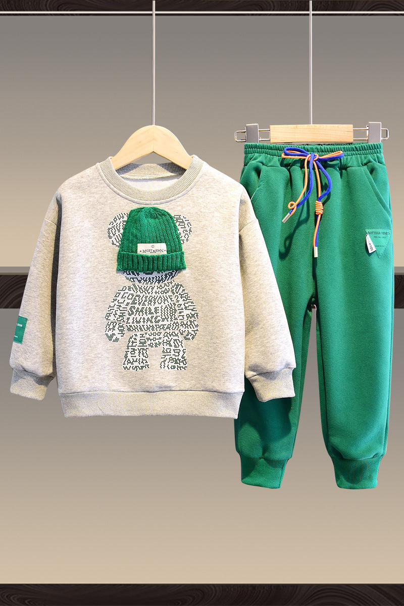 Men's And Women's Spring Clothing Suit Children's Sweater Two Pieces