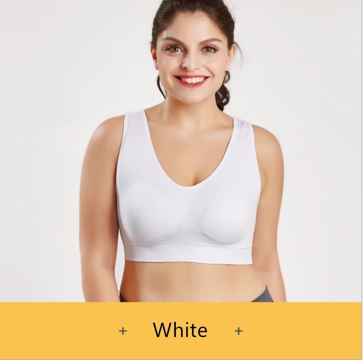  Wireless Sports Bra, Comfortable, Supportive, and Stylish Yoga Bra for Women" white color
