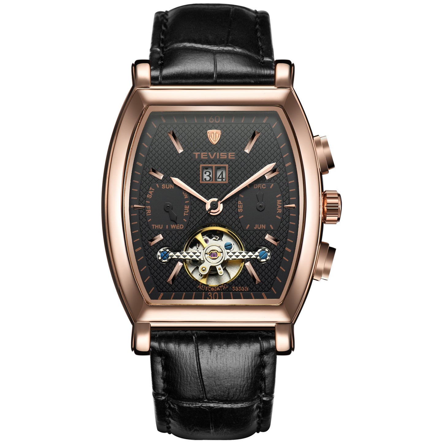 Hongkong véritable marque Tourbillon montre multifonctionnelle affaires étanche automatique montres mécaniques montre pour hommes