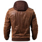 Jackets - Winter Fashion Motorcycle Leather Jacket Men Slim Fit Oblique Zipper PU Jackets