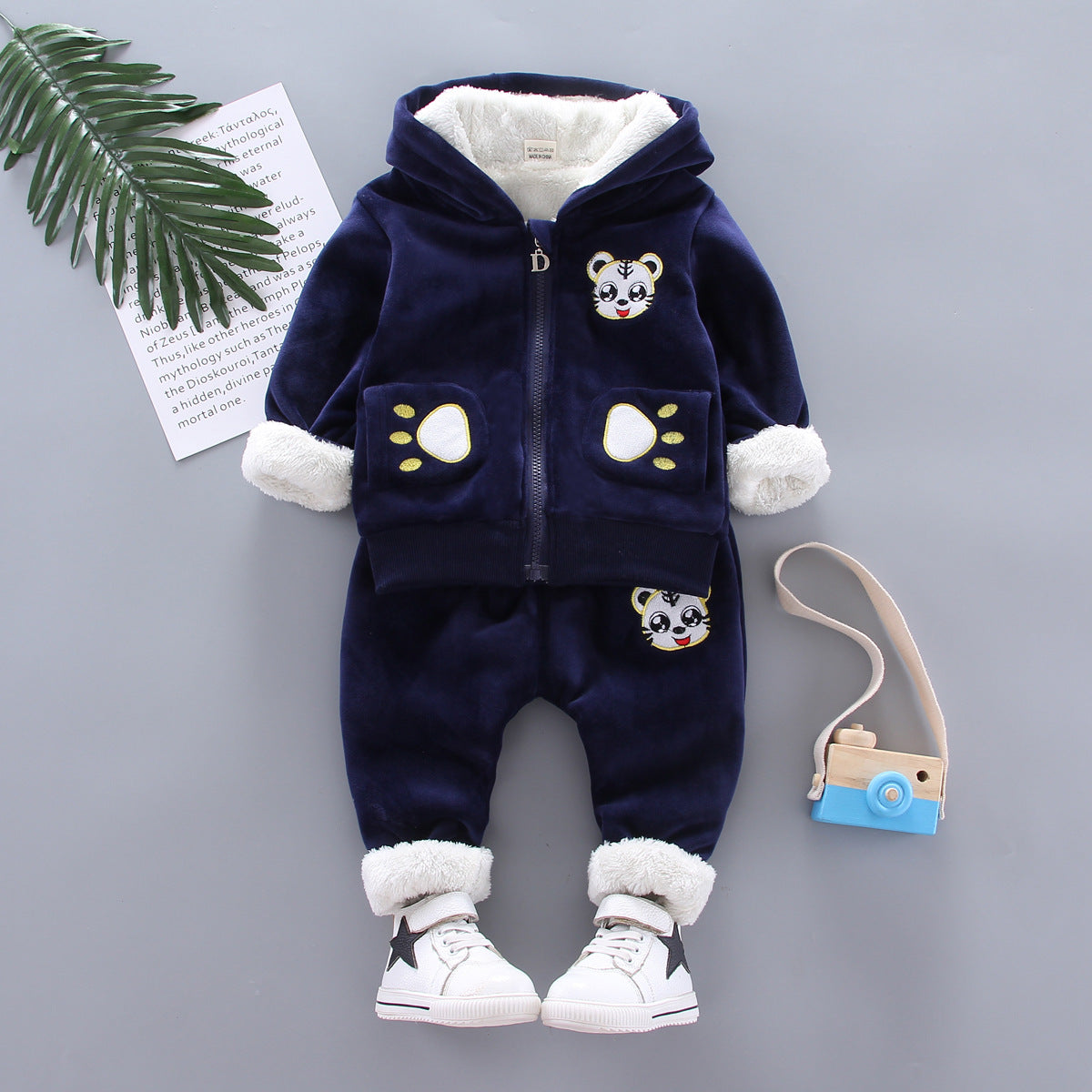 Toddler Boys' Fleece Zipper Hoodie Sweater & Joggers