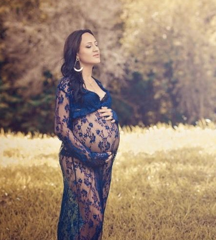 Pregnancy Gowns for Photoshoot - Lace dress, pregnant women's skirts, pregnant women, photographing, maternity, photography and dress navy blue