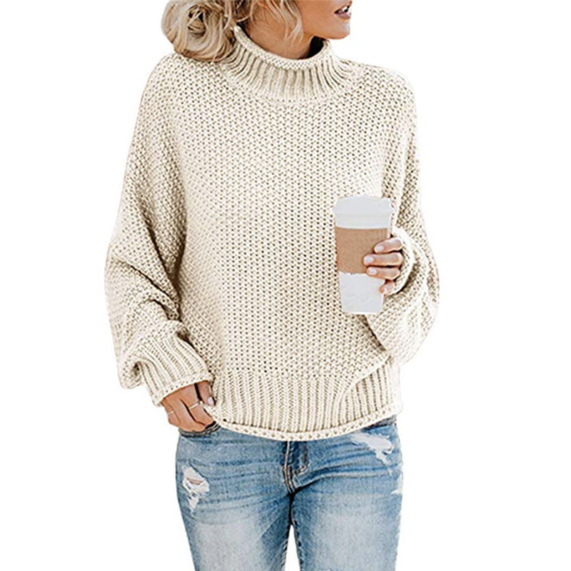 Sweater - Cardigan Thick Thread Turtleneck Pullover