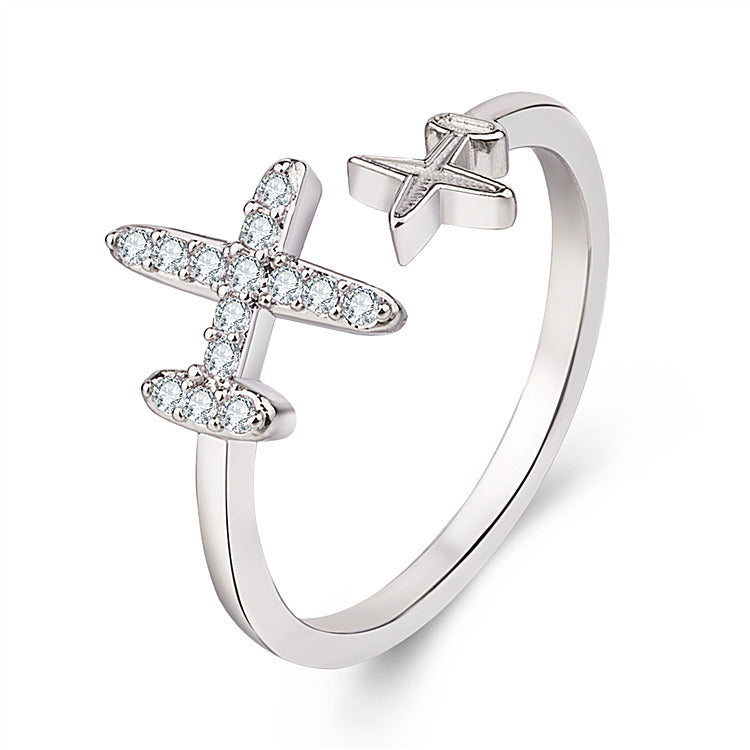 Bague Avion Ajustable Charm Femme