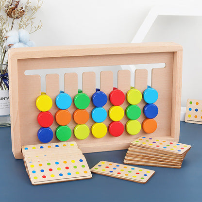  Educational Toys - Wooden Seven-Color Logic Puzzle - Early Childhood Educational Toy for Developing Critical Thinking