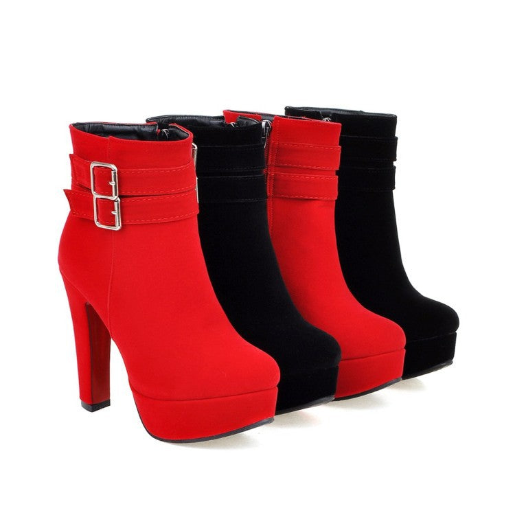 Rote Damenstiefel, Hochzeitsschuhe, Braut-High-Heel-Stiefel, kleine Stiefel