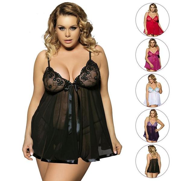 Women Sexy Lingerie Big Code 6XL  Sleepwear Sleep dress