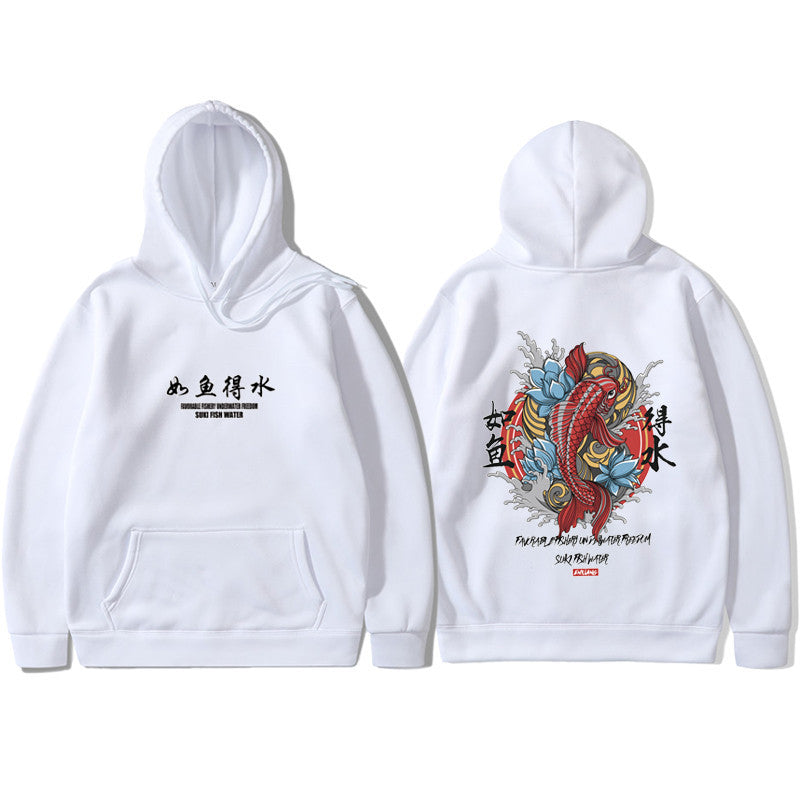 Herren Hip Hop Hoodie Ukiyoe Streetwear