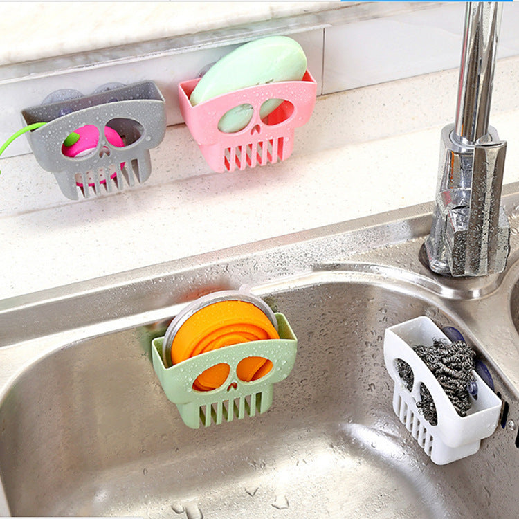 Halloween Multi-function Dish Cloth Storage Drain Rack Free Punch Sponge Soap Rack Kitchen Gadgets