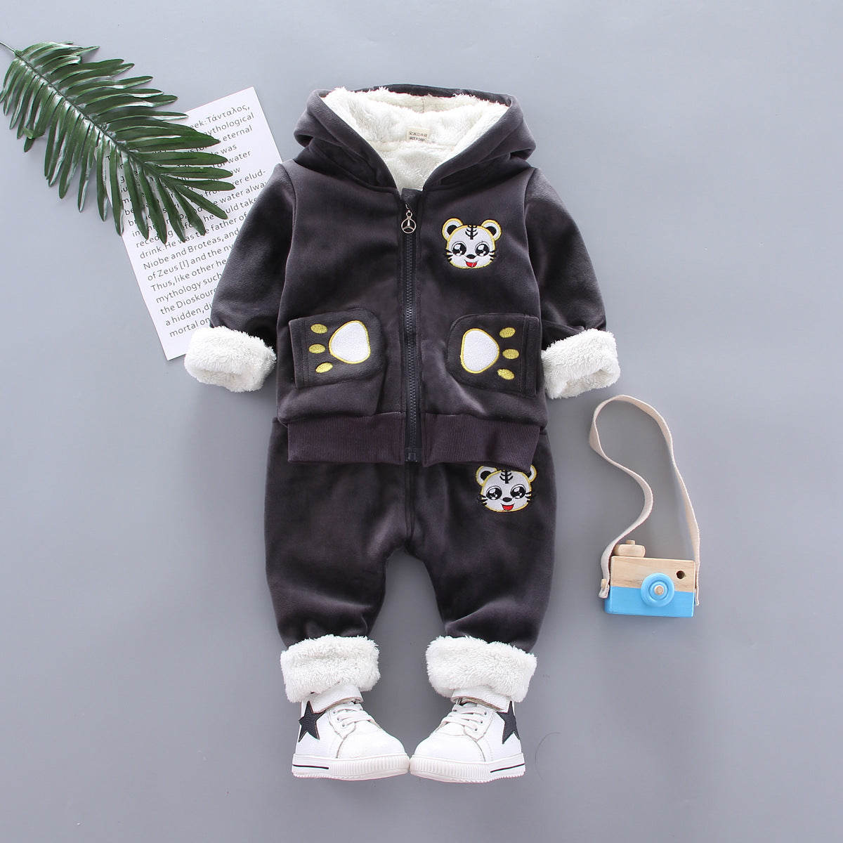 Toddler Boys' Fleece Zipper Hoodie Sweater & Joggers