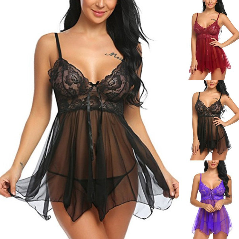 Lingerie sexy Lingerie sexy Chemise de nuit fendue sur le devant