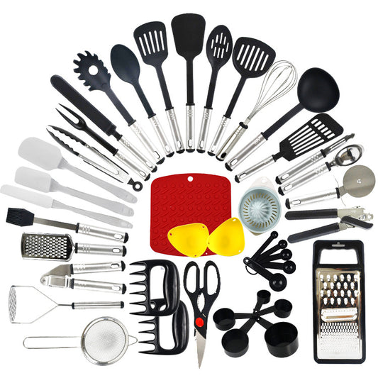 Spatule et cuillère antiadhésives, ustensiles de cuisine en Nylon, 44 pièces, spatule et cuillère, ustensiles de cuisine