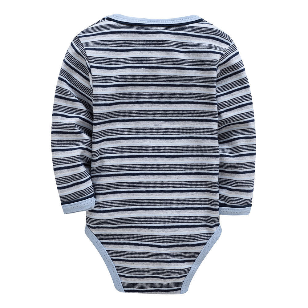 Striped Long-Sleeved Jumpsuit For Babies And Toddlers