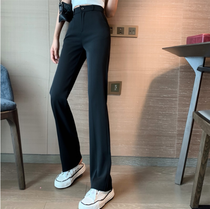 Pantalon à jambes larges Pantalon de costume décontracté d'été pour femme