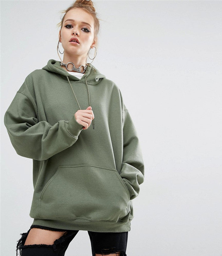 Hoodie Sweater - Women's Hooded Batwing Sleeve Sweater navy green