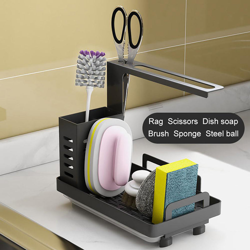 Kitchen Supplies Drain Basin Storage Towel Dishwashing Sink Dish Basin Countertop Window Sill Shelves