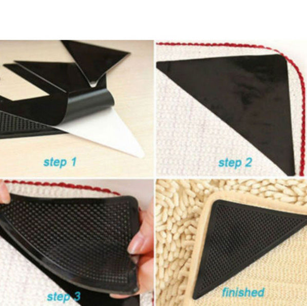 Carpet Anti-Slip Fixing Sticker Triangular Rubber Pu Household Carpet Anti-Slip Mat Patch