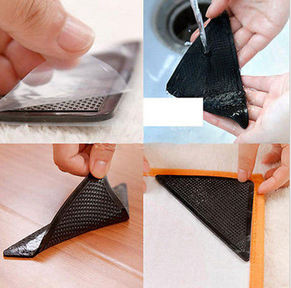 Carpet Anti-Slip Fixing Sticker Triangular Rubber Pu Household Carpet Anti-Slip Mat Patch