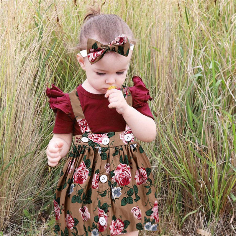 Skirt-Romper Kids Clothes