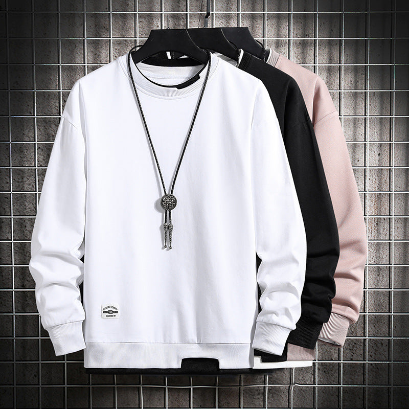 Round Collar Sweatshirt Men's Autumn New Korean Edition in 3 color