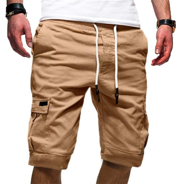 Mens Cargo Jogger Shorts Summer Mens Clothing brown