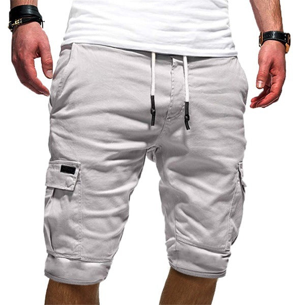 Mens Cargo Jogger Shorts Summer Mens Clothing grey