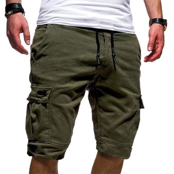 Mens Cargo Jogger Shorts Summer Mens Clothing navy green