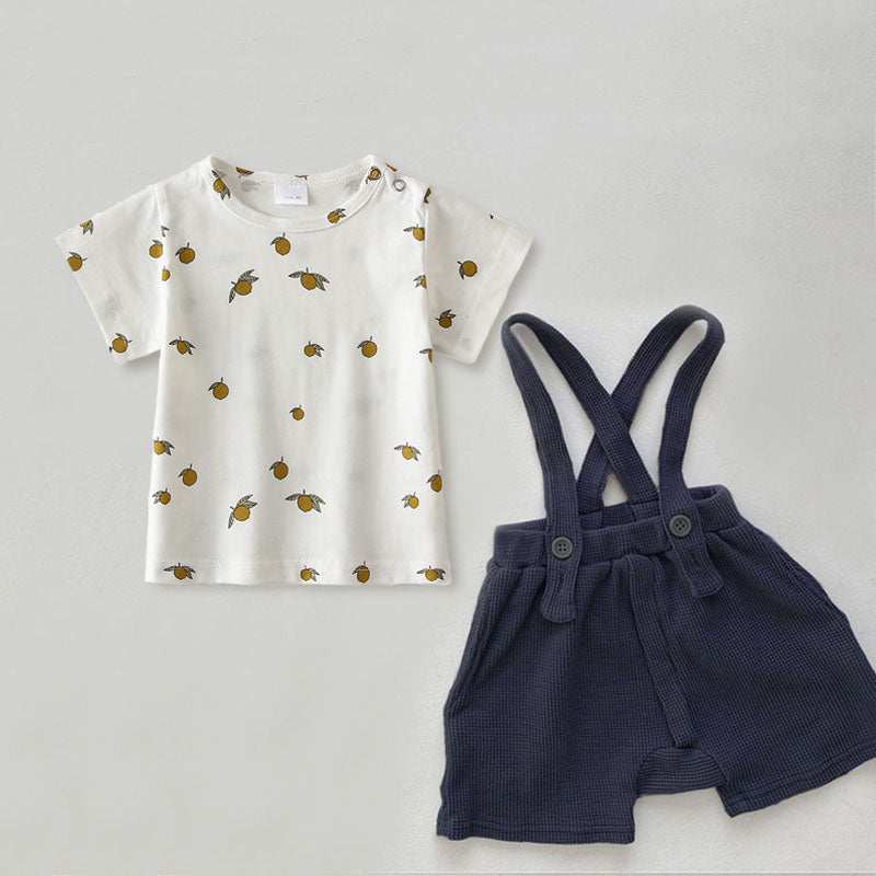 Vêtements pour enfants Vêtements de printemps pour bébé Salopette gaufrée pour bébé