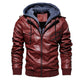Jackets - Winter Fashion Motorcycle Leather Jacket Men Slim Fit Oblique Zipper PU Jackets