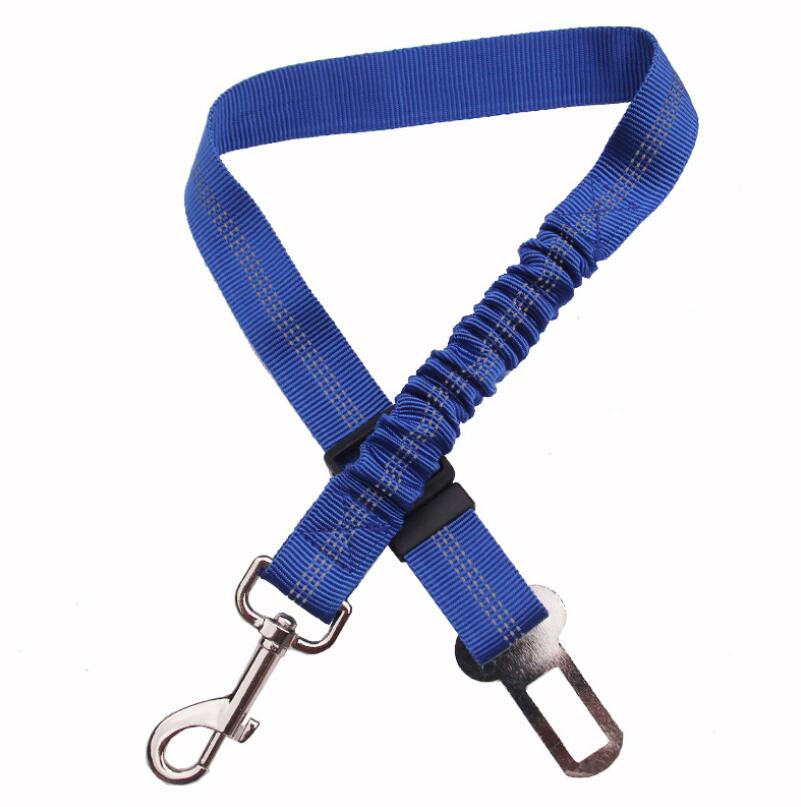 Adjustable Dog Seat Belt Dog Car Seatbelt Harness Leads Elastic Reflective Safety Rope