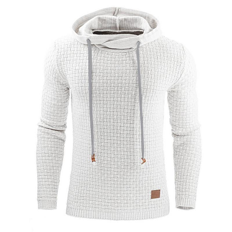 Hoodie Sweater - Men's hoodies sweater for all season white