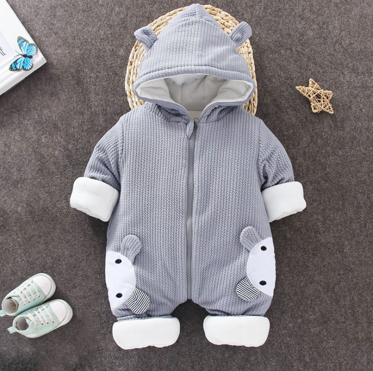 Baby Girls Boys Warm Snowsuit Jumpsuit Down Coat Romper Padded Onesie