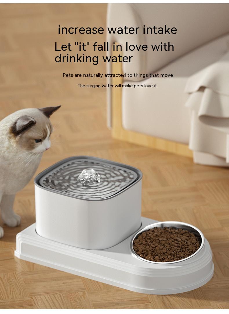 Cat Bowl Automatic Drinking Water Feeder All-in-one Machine