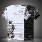 Smart Casual Men - Printed Men Leisure Set Short-sleeved T-shirt Shorts Sports Two-piece Suit