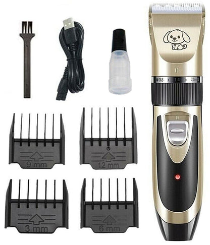 Pet Hair Clippers - Professional Rechargeable Pet Hair Trimmer - Electric Dog & Cat Grooming Clippers & Shaver