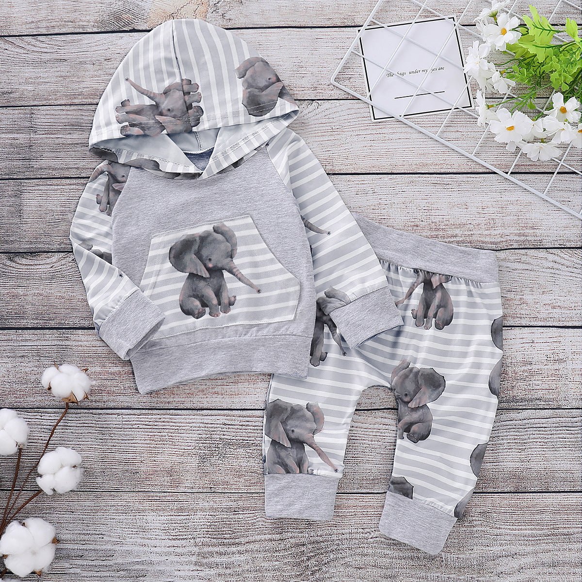 Children's Clothing Explosion Model Baby Elephant With Hood Suit Spot