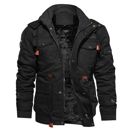 Men Winter Jacket - Winter Fleece Jacket Warm Hooded Coat for Men 