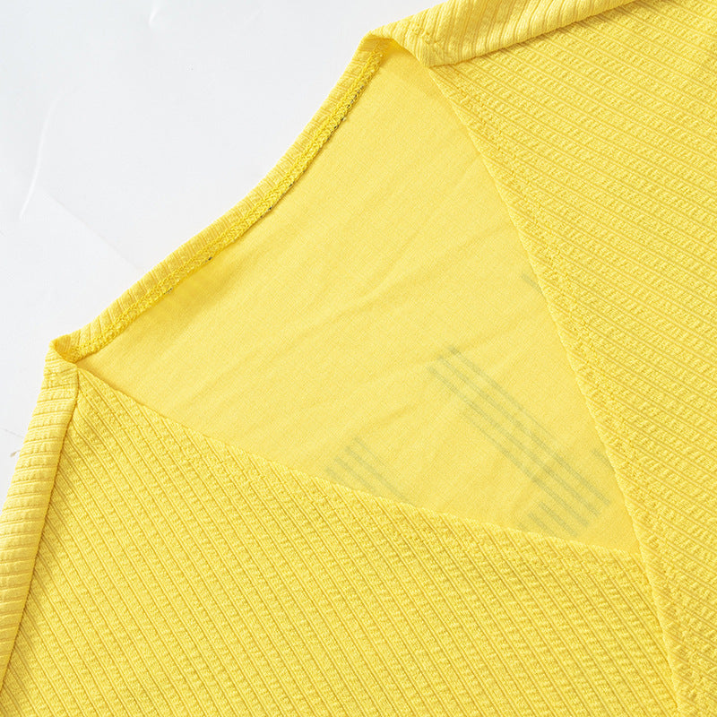 Women Top -  Long Sleeve Graphic Tee yellow