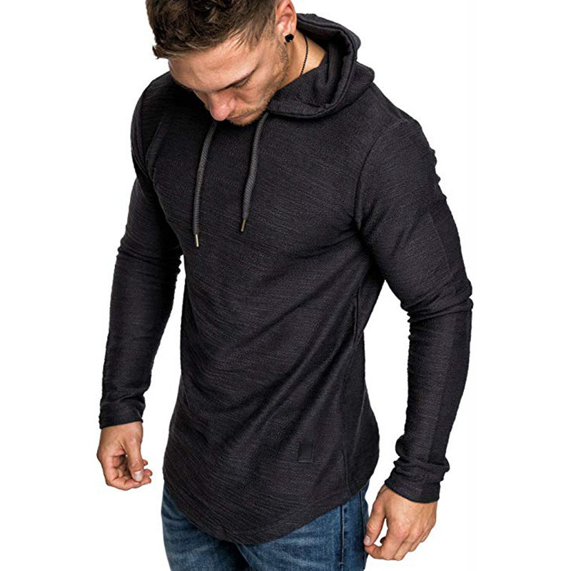 Sweat à capuche pour hommes, décontracté, manches longues, Slim, T-shirt de sport